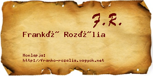 Frankó Rozália névjegykártya
