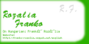 rozalia franko business card